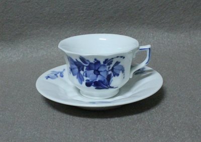 Blå Blomst kantet expresso kop underkop 