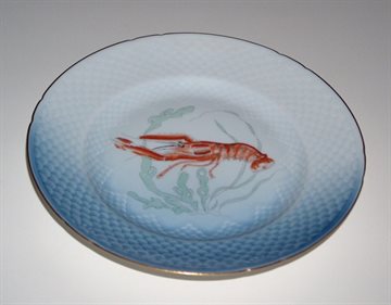 Mågestel med guldkant, Fisketallerken