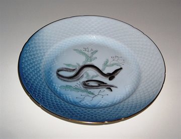 Mågestel med guldkant, Fisketallerken 