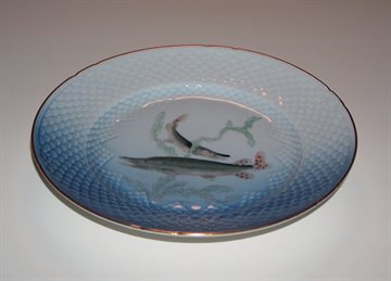 Mågestel med guldkant, Fisketallerken 