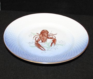 Mågestel med guldkant, Fisketallerken 