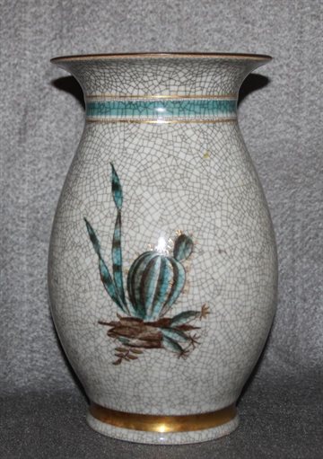 ROYAL COPENHAGEN KRAKKELE VASE .