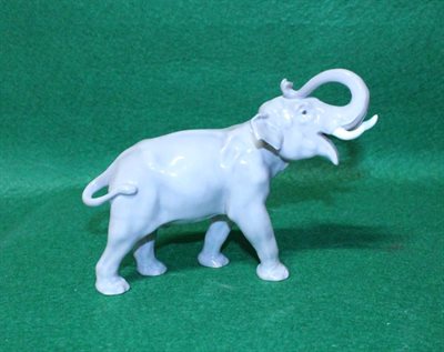 Elefant med løftet snabel