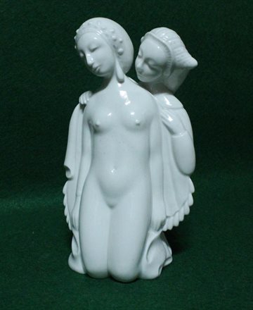 Kvinde med tjenestepige 