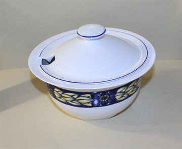 Blå Fasan skål med låg