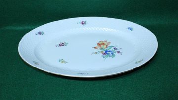 Saksisk Blomst ovalt fad