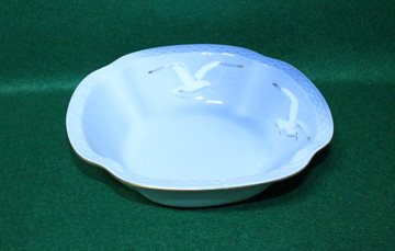 Mågestel med guld otte kantet kartoffel skål    