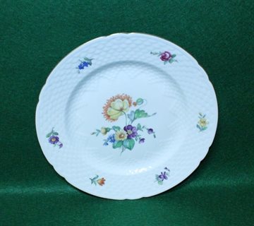 Saksisk Blomst flad spisetallerken