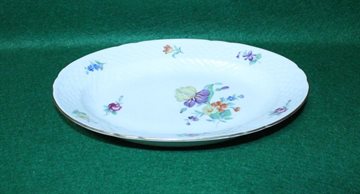 Saksisk Blomst ovalt Fad