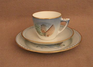 Danmarksstellet  kop underkop kagetallerken