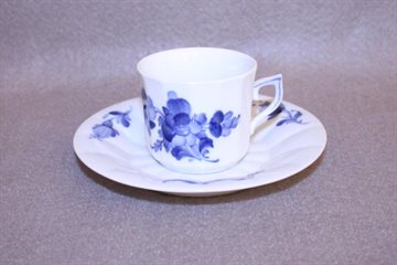 Blå Blomst kantet expresso kop underkop 