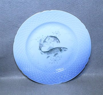 Mågestel med guldkant, Fisketallerken 