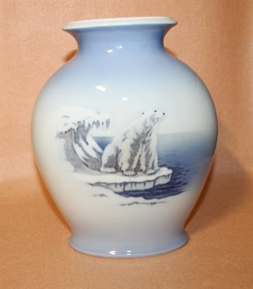 Vase med motiv af isbjørn