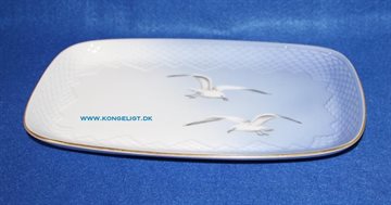 Mågestel med guld bakke / fad