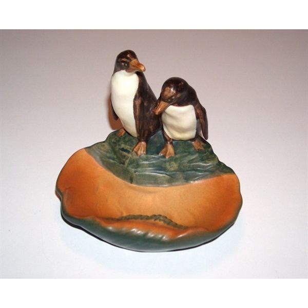 Ipsens Keramik Terracotta askebæger med pingviner
