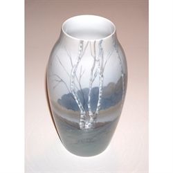 Vase med landskab 25cm